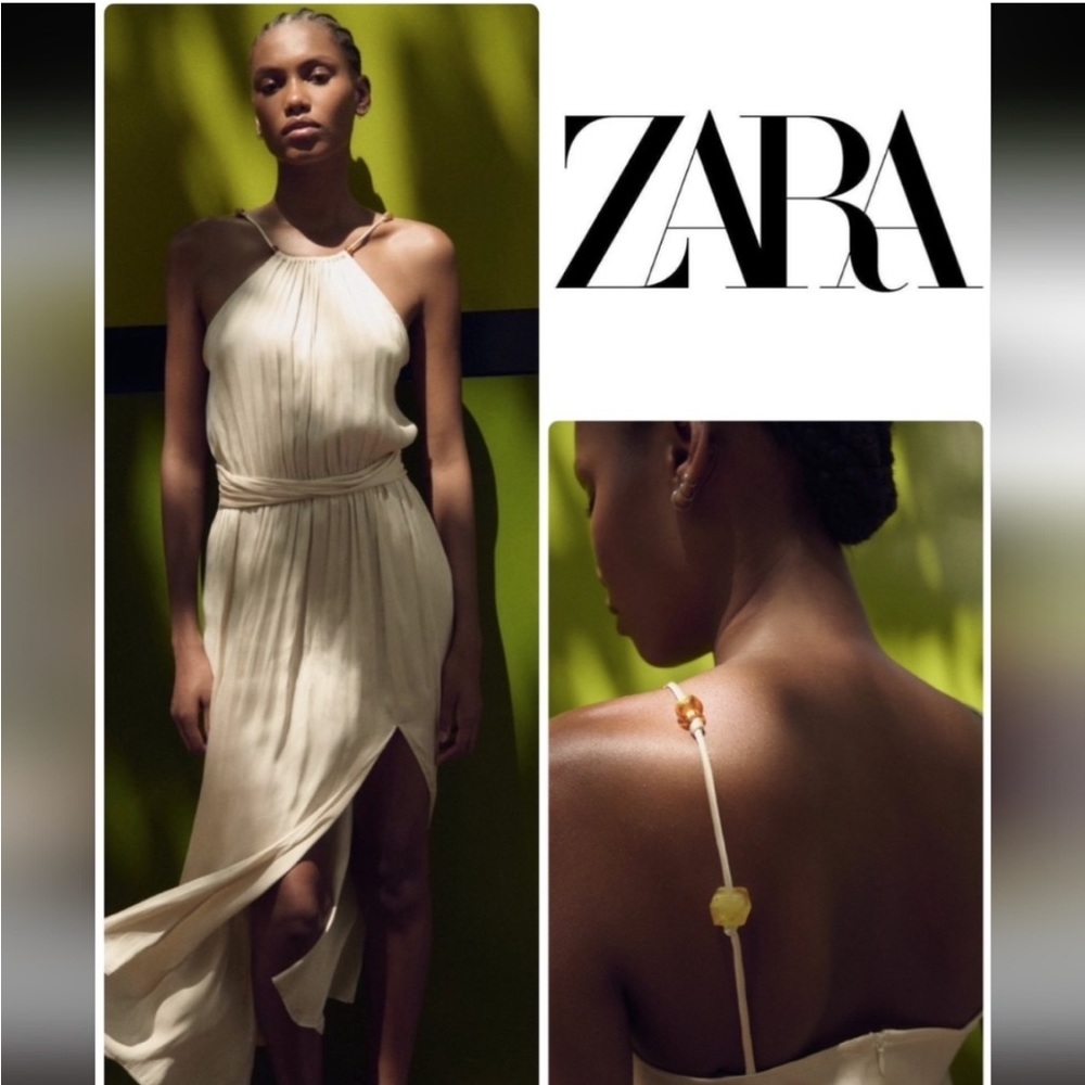 ZARA satin midi dress!